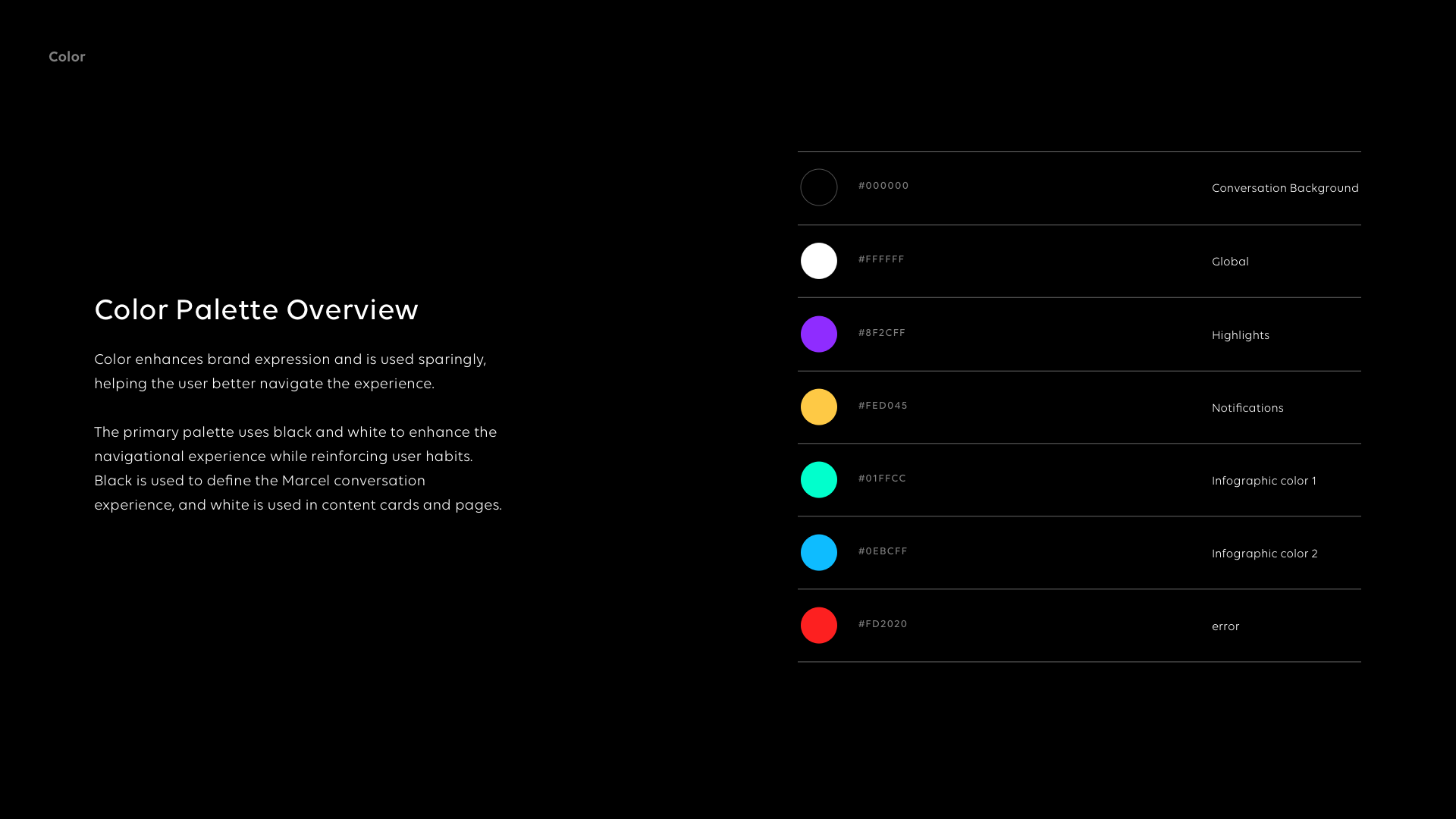 Color overview